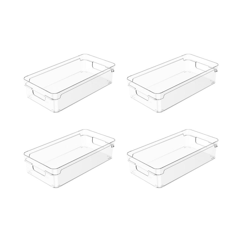 Conjunto Organizador De Armários Clear 30x15x7 4 Peças