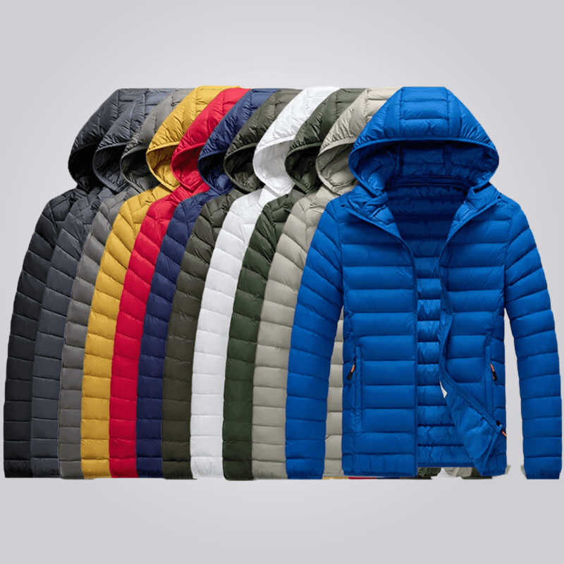 Masculino Jaqueta Puffer Acolchoada Com Capuz Removível - Loja Ofertazzi