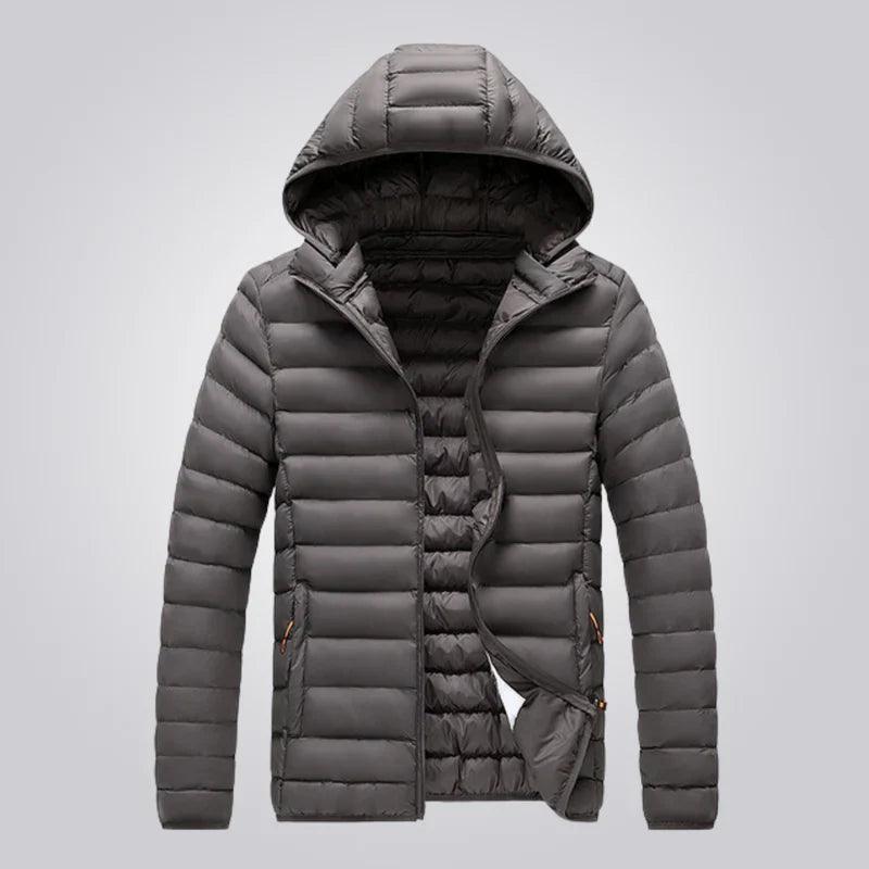 Masculino Jaqueta Puffer Acolchoada Com Capuz Removível - Loja Ofertazzi