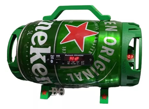 Caixa De Som Personalizada Barril Heineken Bivolt