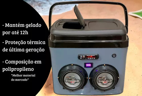 Conservadora De Bebidas 32l Caixa Termica Bluetooth Som Usb