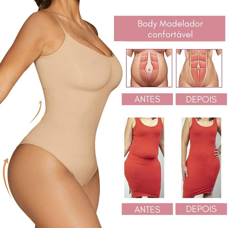 Body Modelador Costas Abertas - Loja Ofertazzi