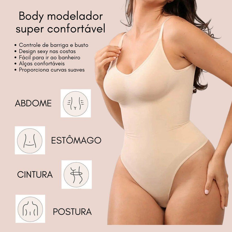 Body Modelador Costas Abertas - Loja Ofertazzi