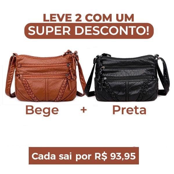 Bolsa Couro Vintage + Frete Grátis 🚚 - Loja Ofertazzi