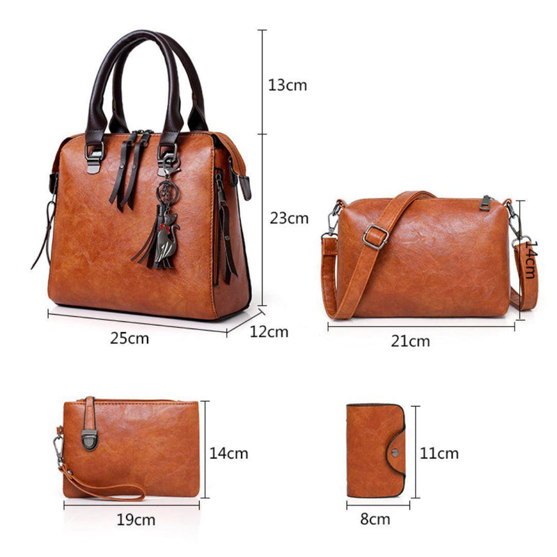 Bolsa Feminina de Couro - Compre 1 Leve 4 - Loja Ofertazzi